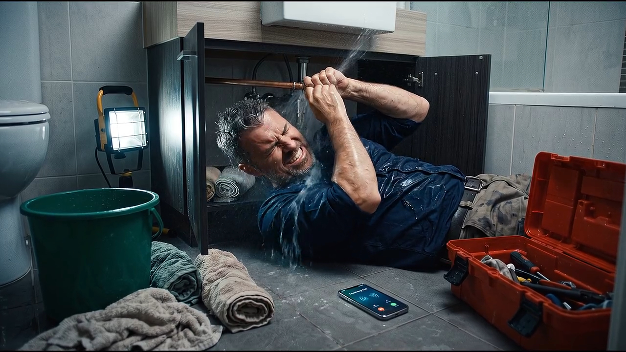 Plumbing business enquiry scene